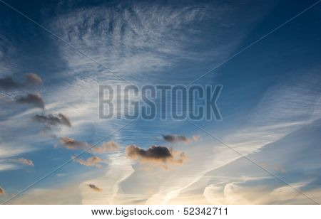 Cirrus clouds.