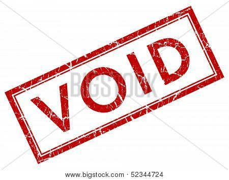 Void Square Grunge Red Stamp