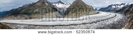 Panorama of the Aletsch glacier