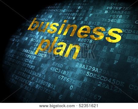 Business concept: Business Plan on digital background