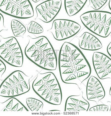 Green Background Of  Leaves