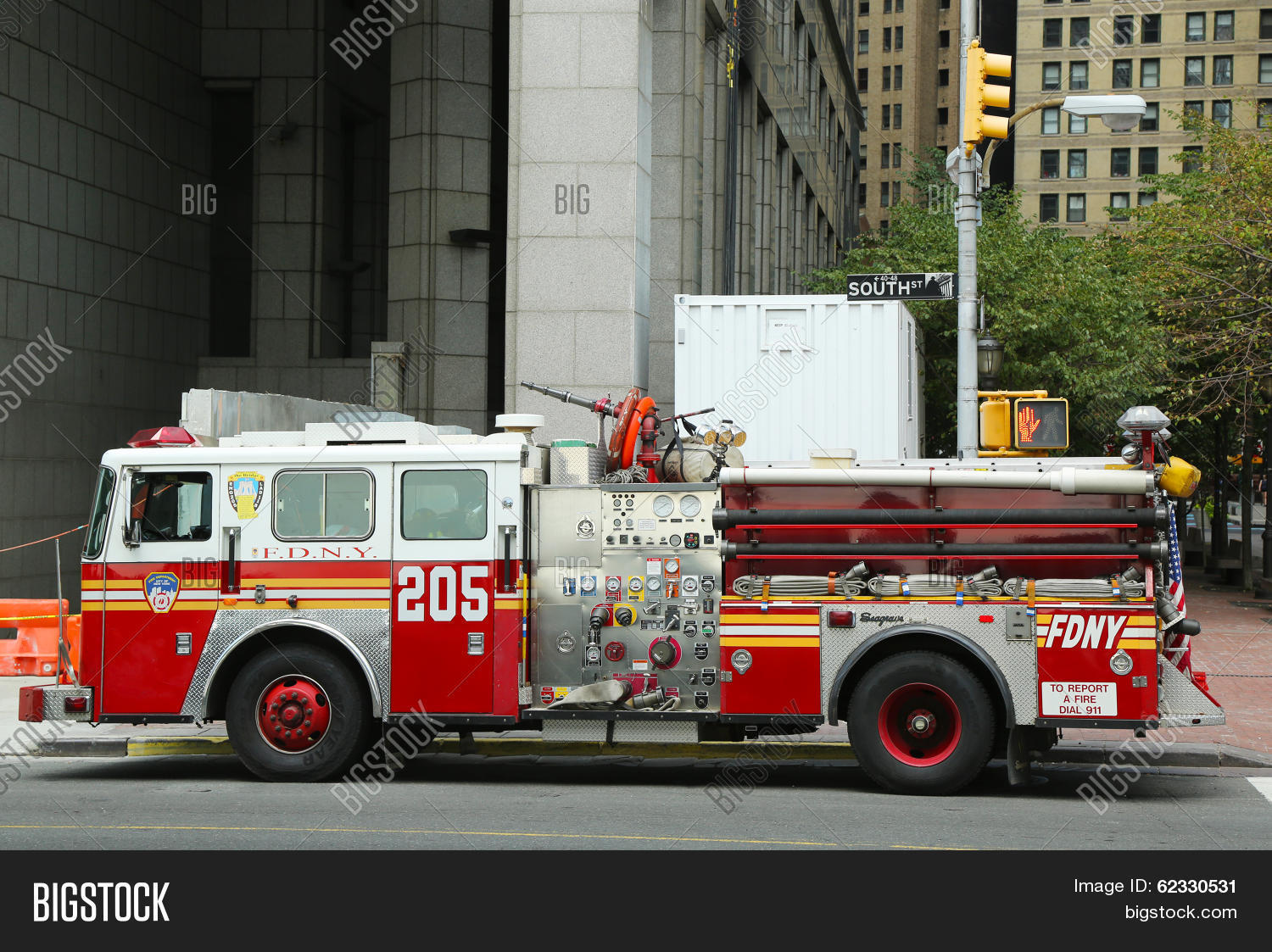 FDNY Engine 205 Lower Image & Photo (Free Trial) | Bigstock