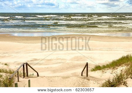Sand Beach On Baltic Sea