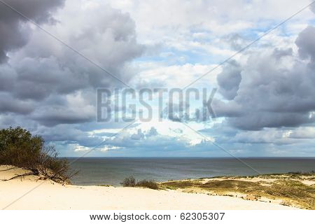 View To Curonian Gulf From Sand Dunes