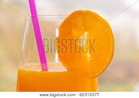 Fresh breakfast with mandarin juice