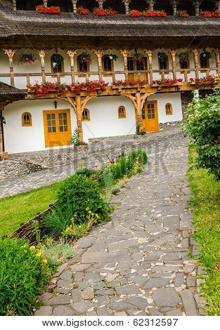 Barsana monastery complex in Maramures