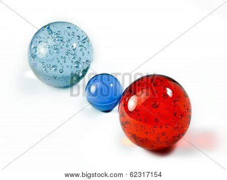 Glass Balls With Small Bubbles