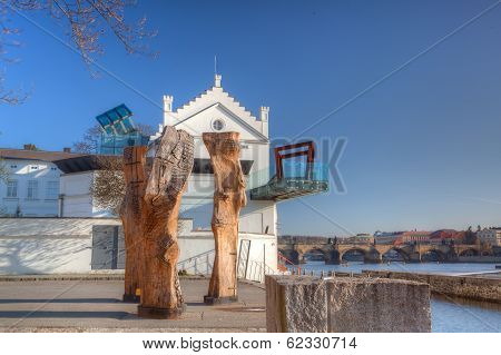 Museum Kampa On The Vltava River Banks.museum Kampa Is A Modern Art Gallery