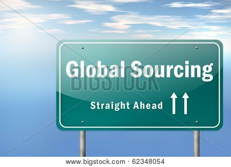 Highway Signpost Global Sourcing
