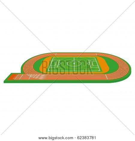 Vector Sport Ground Illustration Isolated On White Background