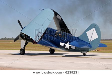 Oude Marine Figher vliegtuig