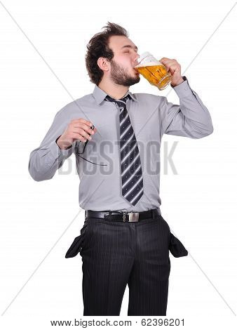 Sad Drunk Businessman