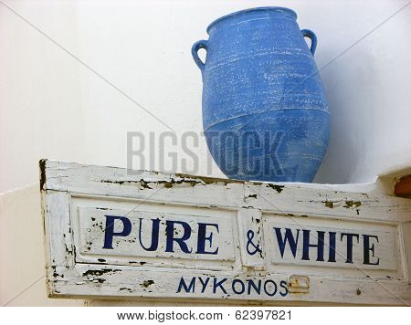 Mykonos Blue Vase,greece