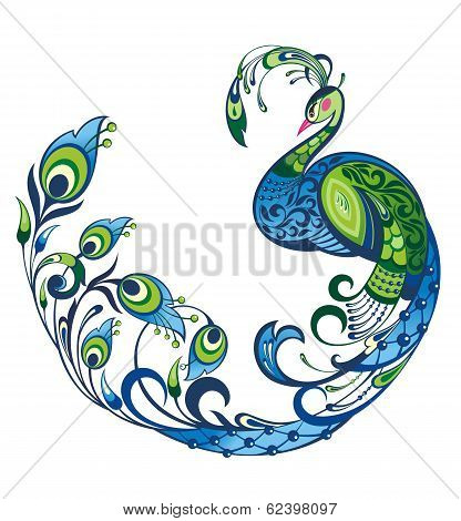 Peacock.Vector bird