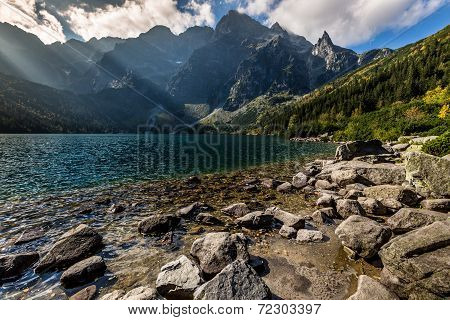 Green Water Mountain Lake Morskie Oko, Tatra Mountains, Poland