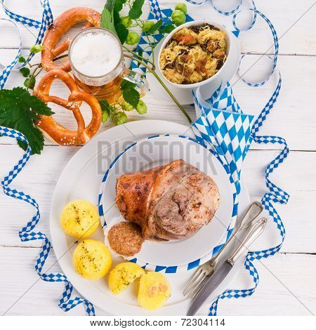 Schweinshaxe - Pork Knuckle On Bavarian