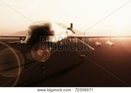 Military Predator Type Drones Base