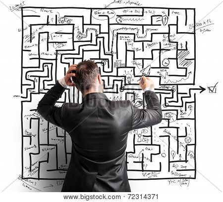Difficult Resolution Of A Maze