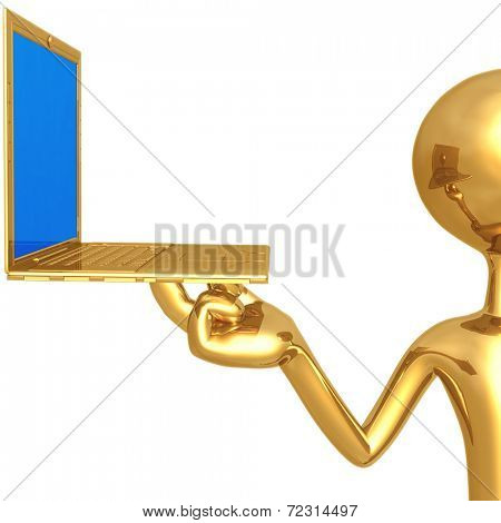 Holding Ultra Thin Laptop