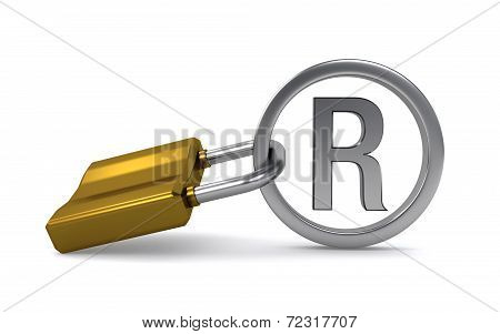 registered sign and padlock