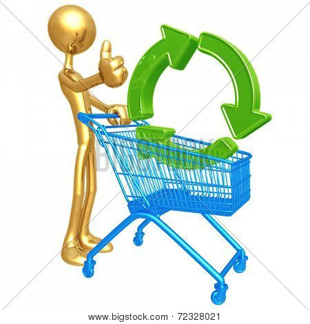 Shopping Cart Green Recycling
