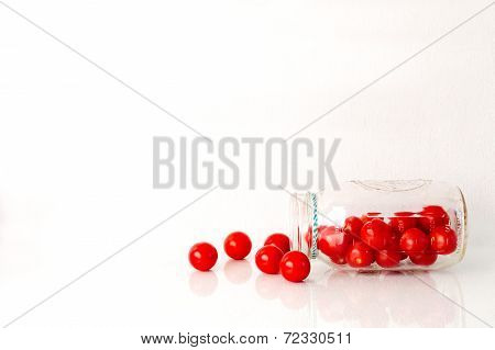 Cherry Tomatoes and Jar