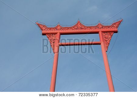 Brahmin Swing,Giant swing ,Wat Suthat Temple, Bangkok,