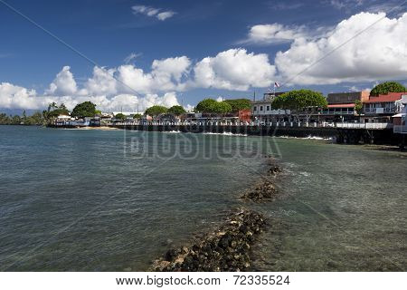 View of Lahaina's Front street, Maui, Hawaii