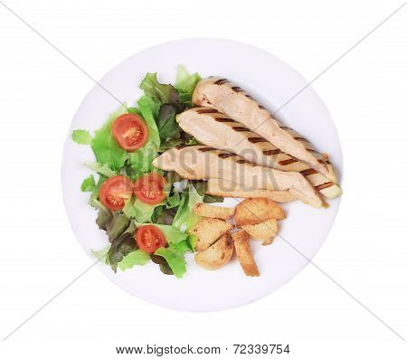 Beautiful caesar salad.