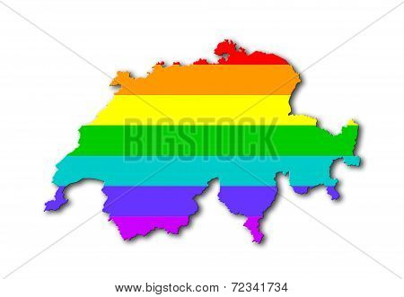 Switzerland - Rainbow Flag Pattern