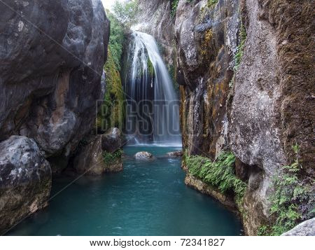 Waterfall On Emerald River