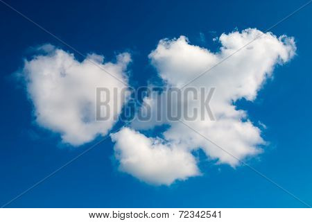 White clouds on blue sky day