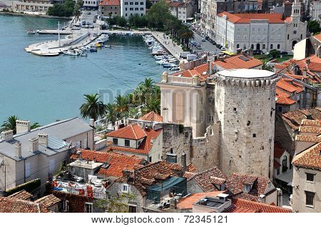 Tourists Visiting City Of Split, Croatia