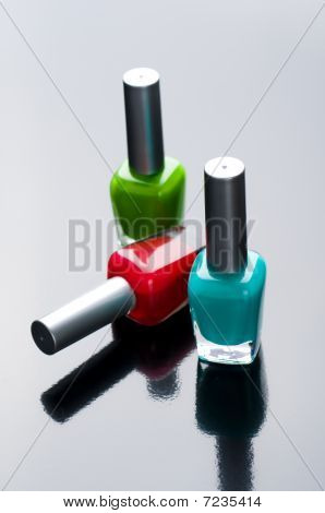Botellas de esmalte de uñas