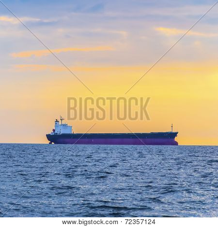 Empty Container Ship