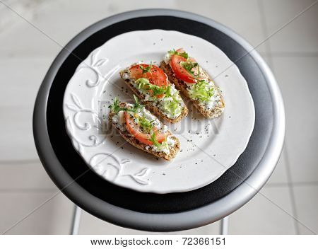 Rusks On A Round Plate