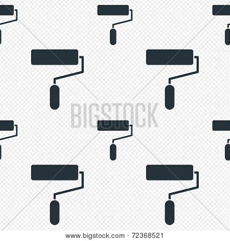 Paint roller sign icon. Painting tool symbol.