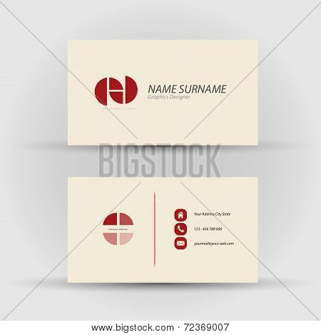 Set of modern vector business card