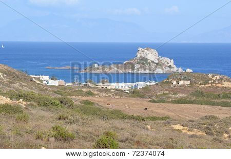 Bay Of Kefalos And Island Kastri