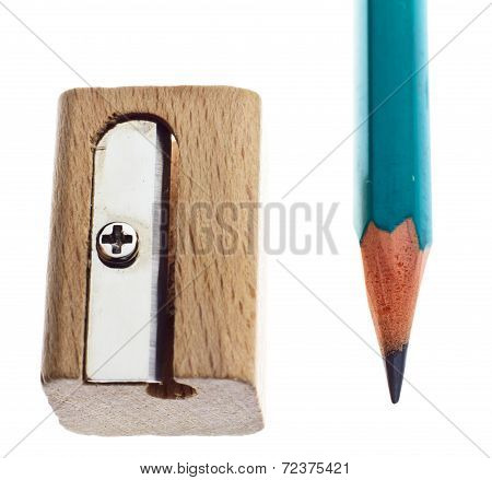 Wooden Sharpener And Pencil