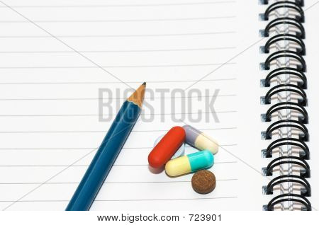 Editor, einen Bleistift, Pillen