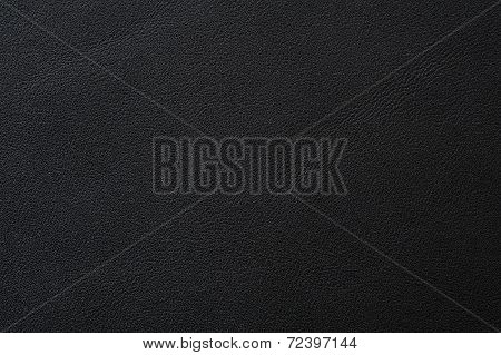 Closeup Of Seamless Black Leather Texture