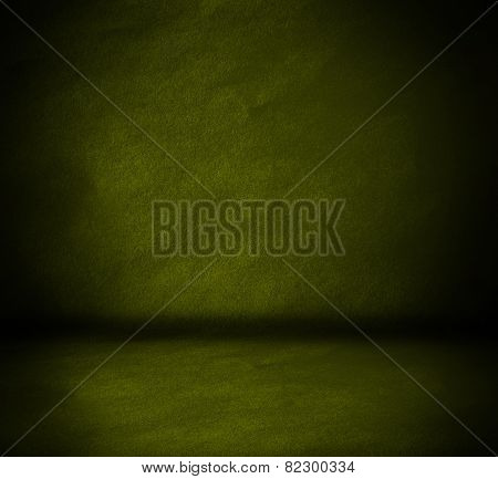 Green Wall And Floor Interior Background