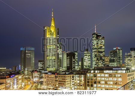 View To Skyline Of Frankfurt With Hauptwache
