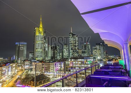 View To Skyline Of Frankfurt With Hauptwache