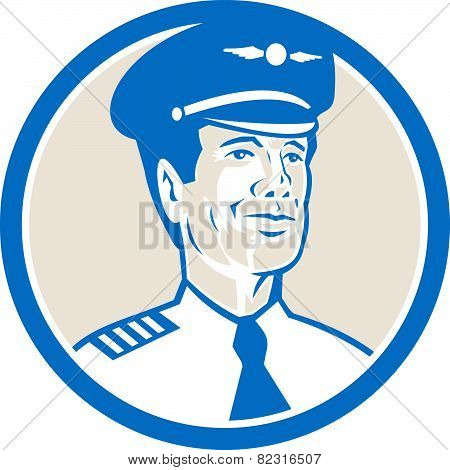 Flight Engineer Navigator Circle Retro