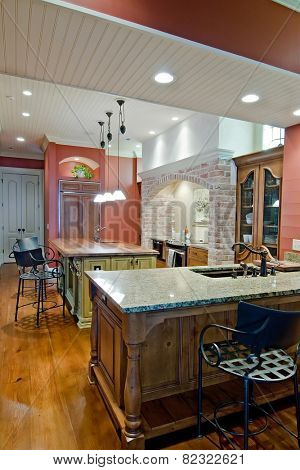 expensive kitchen remodel in Tuscan style