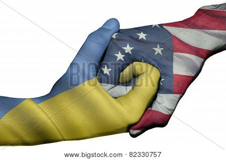 Handshake Between Ukraine And United States