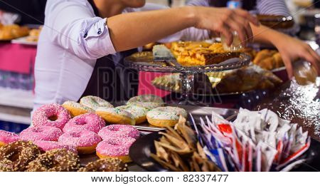 Pastry In The Counter Bar