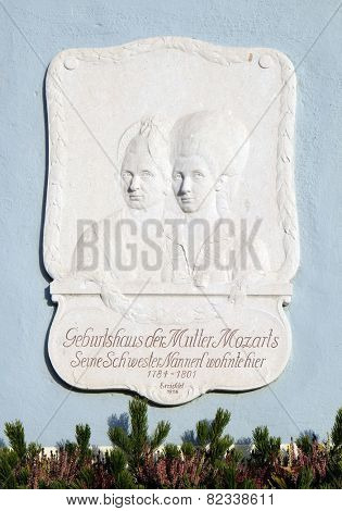 ST. GILGEN, AUSTRIA - DECEMBER 14, 2014: Mozarthouse - the place where W. A. Mozart's mother, Anna Maria Pertl, was born and his sister, Maria Anna, lived for 17 years in St. Gilgen, Austria